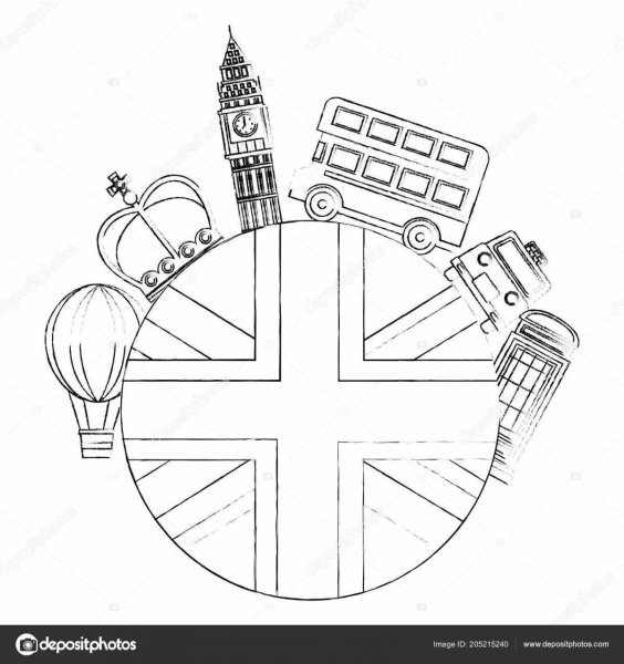 Раскраска на тему Англия