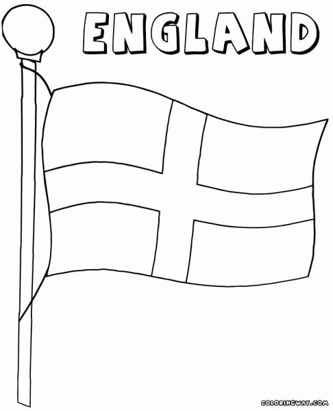 Флаг Англии раскраска