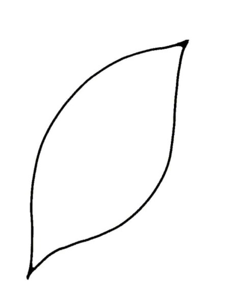 Листик шаблон