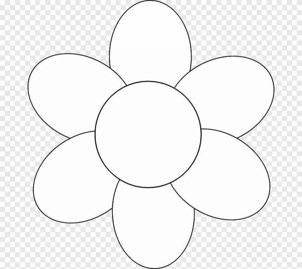 Цветы контур