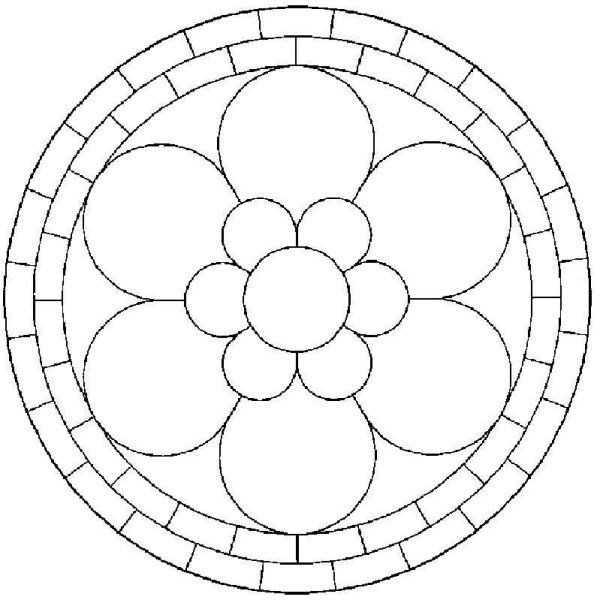 Орнамент в круге легкий