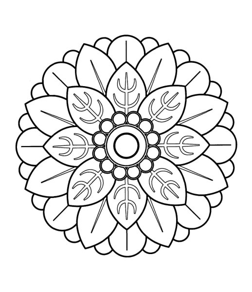 Раскраска Мандала