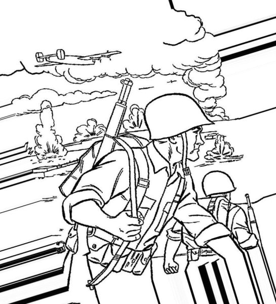 Раскраски на тему война