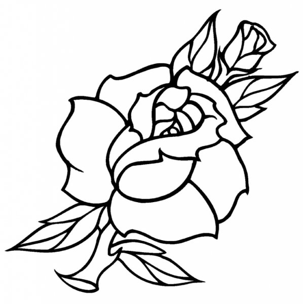 Раскраска роза тату