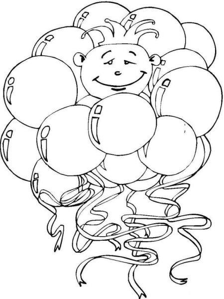 Воздушные шары раскраска