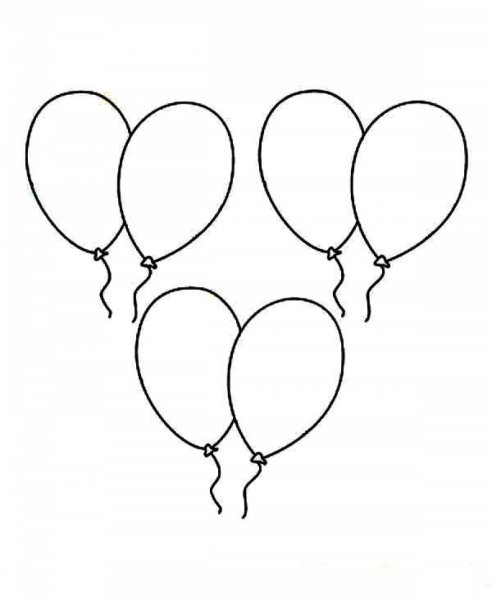 Воздушные шары раскраска
