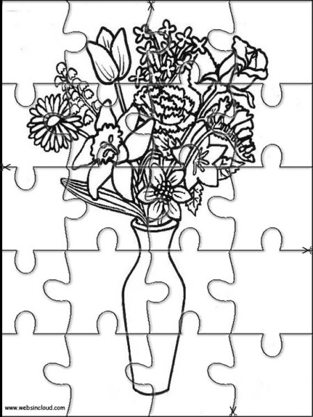 Пазлы цветы для детей