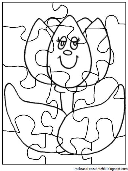 Пазл раскраска для детей