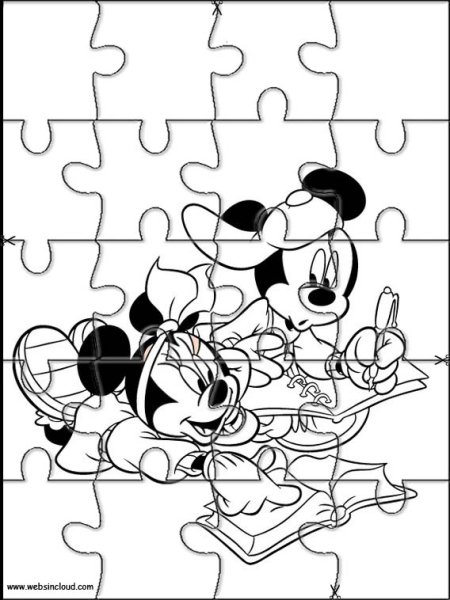 Пазл раскраска из мультика