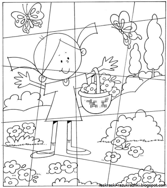 Пазлы для детей черно белые