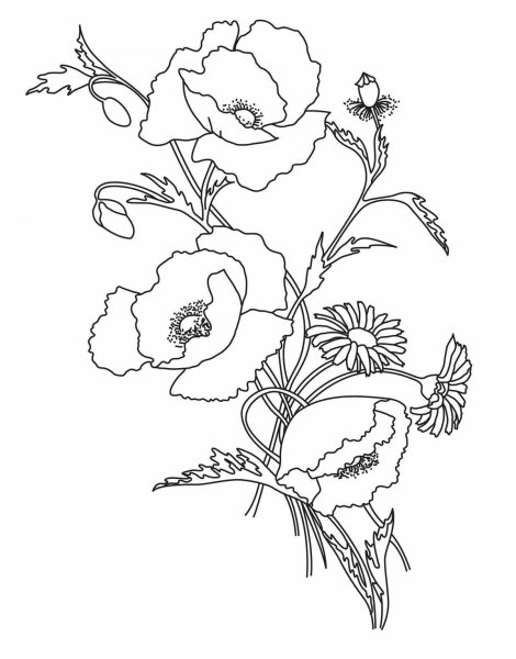 Схемы рисования цветов