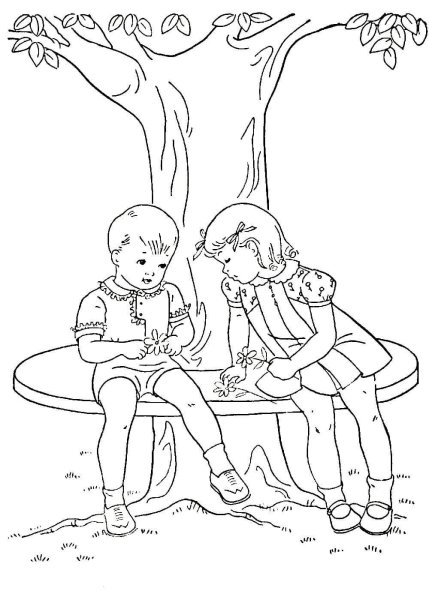 День защиты детей раскраска для детей