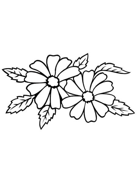 Цветочки украшения раскраска