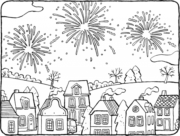 Раскраска город для детей