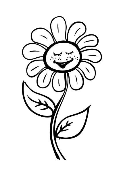 Цветочки ромашки раскраска