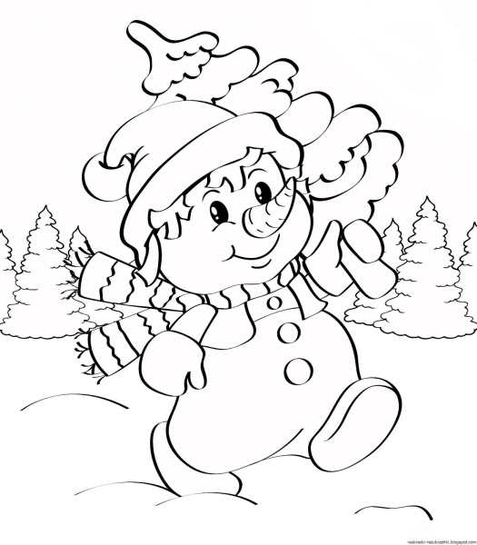 Раскраска новый год для детей