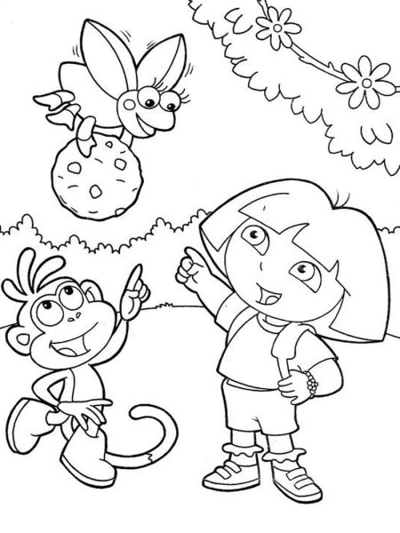 Тико Даша путешественница раскраска