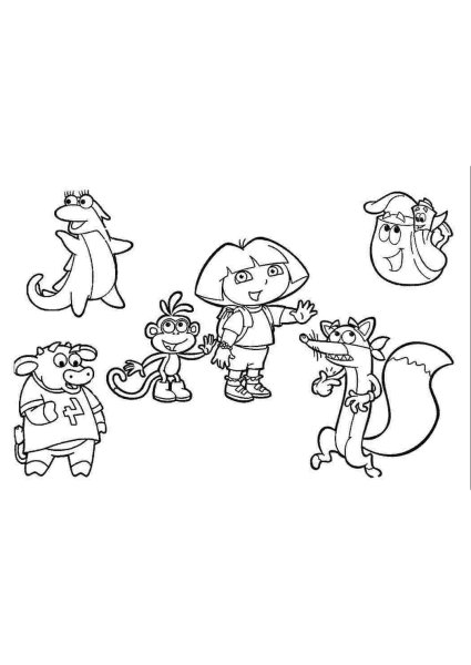 Буренка Даша путешественница раскраска