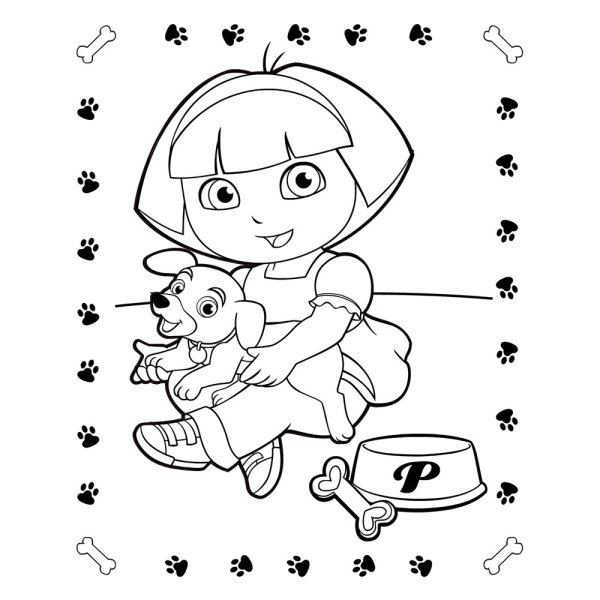 Раскраски для девочек Даша путешественница