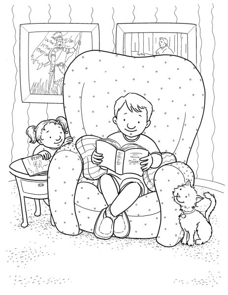 Части суток раскраски для детей