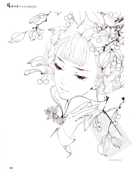 Китаянка рисунок карандашом