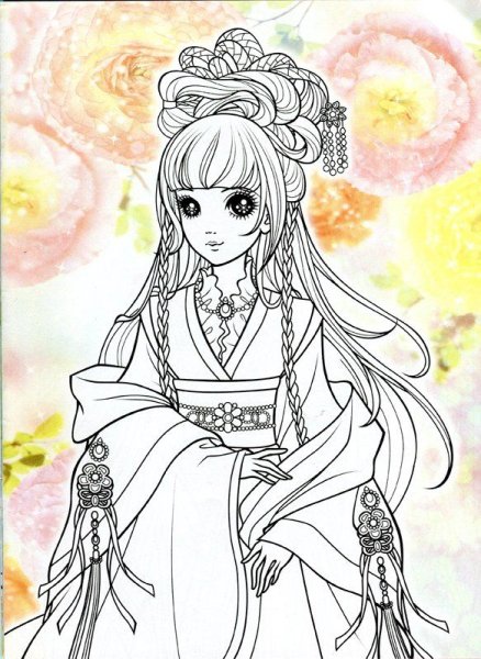 Китайская принцесса раскраска
