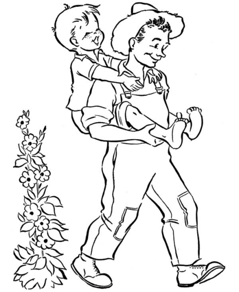 Раскраска папа