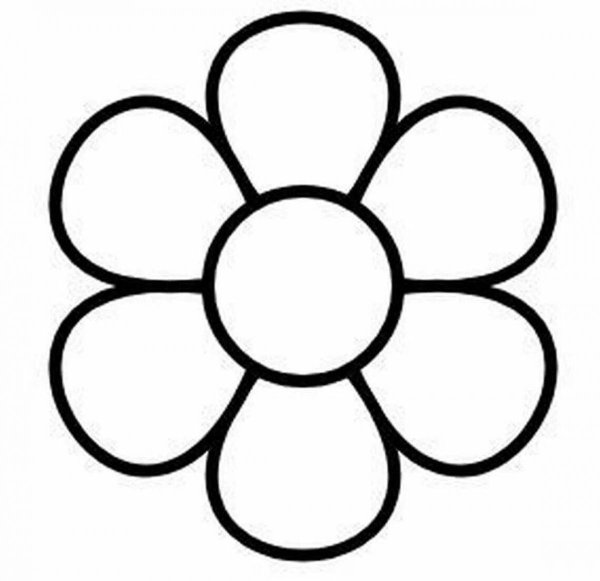 Цветочек черно белый