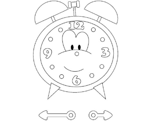 Часы для раскрашивания для детей