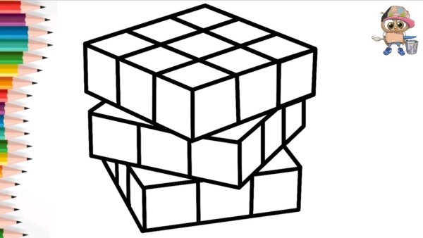 Раскраска кубик Рубика