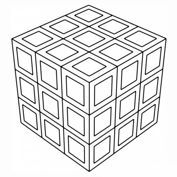 Кубик рубик раскраска