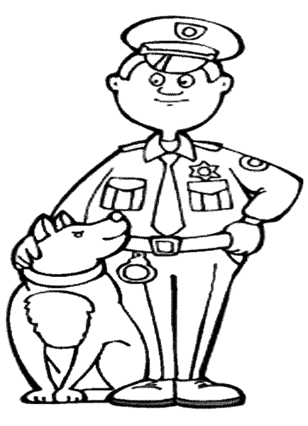 Милиционер раскраска для детей