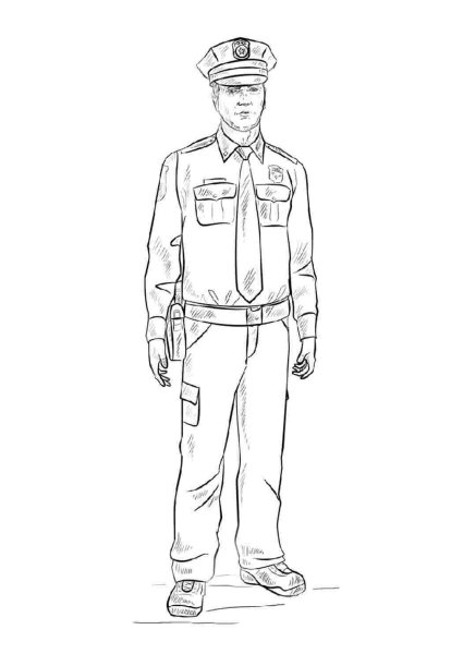Раскраска милиционер