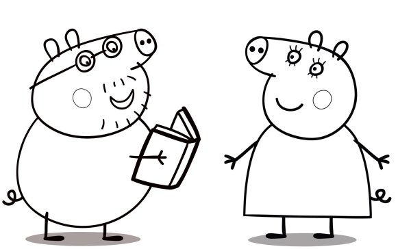 Раскраска Джордж Свинка Пеппа