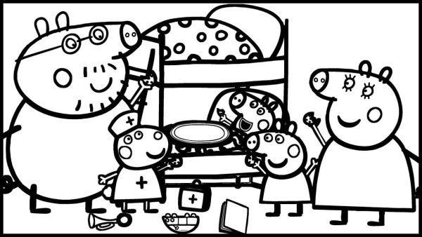 Раскраска Пеппи Свинка