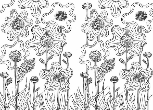 Антистресс раскраски растительность