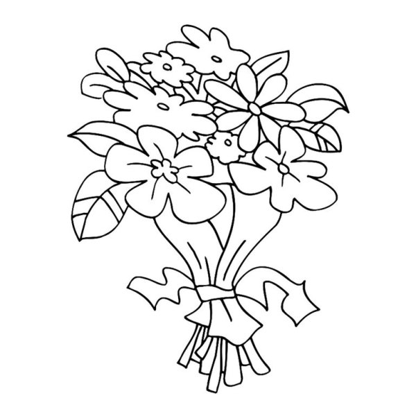 Раскраска букет цветов