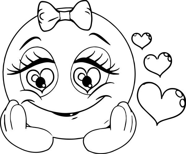 Веселый смайлик раскраска