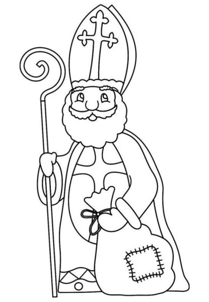 Святой Николай раскраска