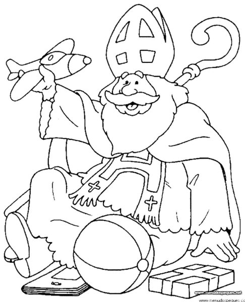 Раскраски на день Святого Николая для детей