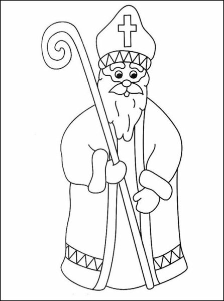Святой Николай раскраска