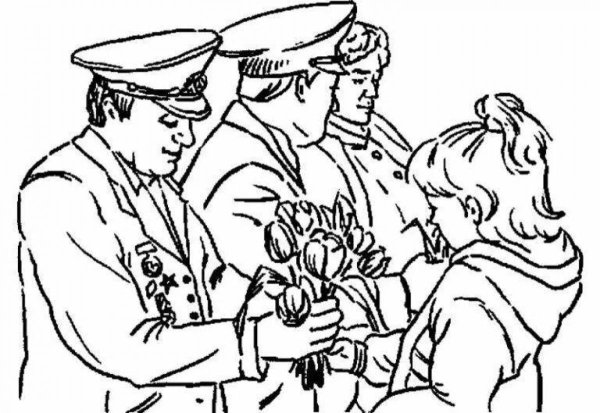 Раскраска война для детей