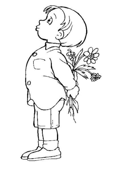 Раскраска с цветами для детей