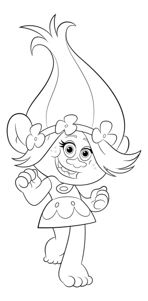 Тролли. Раскраска (Розочка)