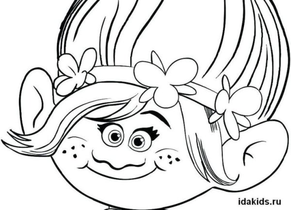 Тролли. Раскраска (Розочка)