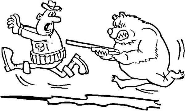 Раскраска охота