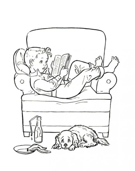 Лентяй раскраска для детей