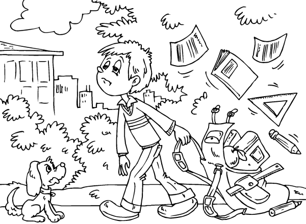 Раскраска школа