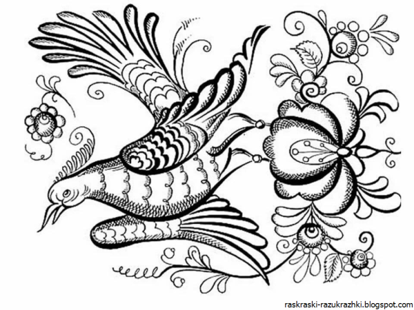 Народные промыслы. Раскраска