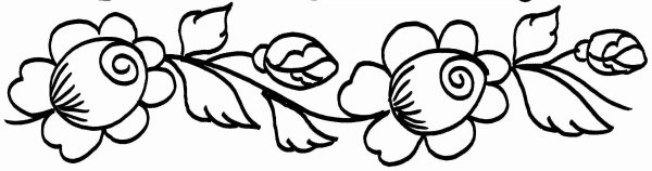 Цветочный орнамент в полосе